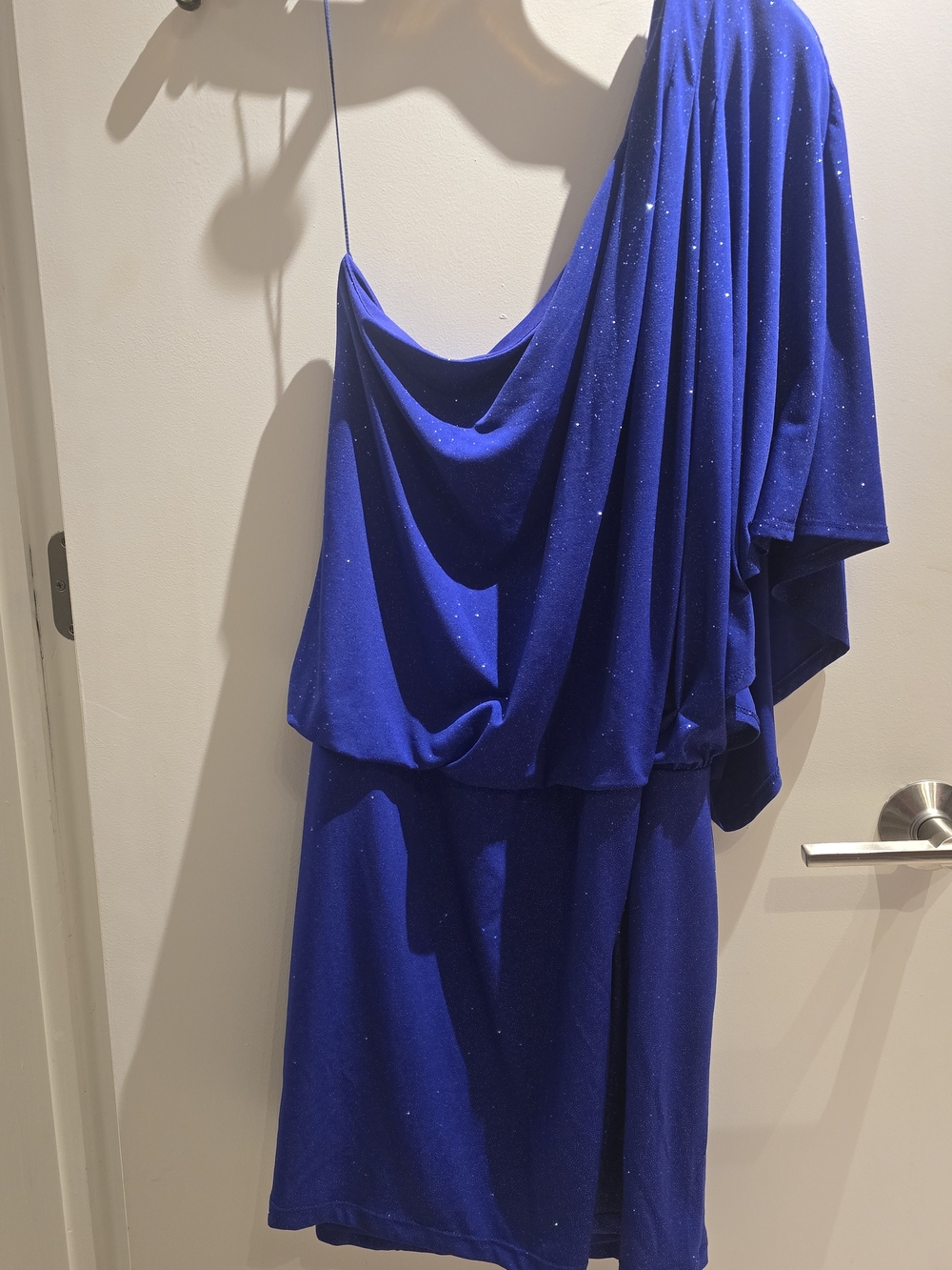 Scarlett Nite Royal Blue One-Shoulder Draped Evening Dress